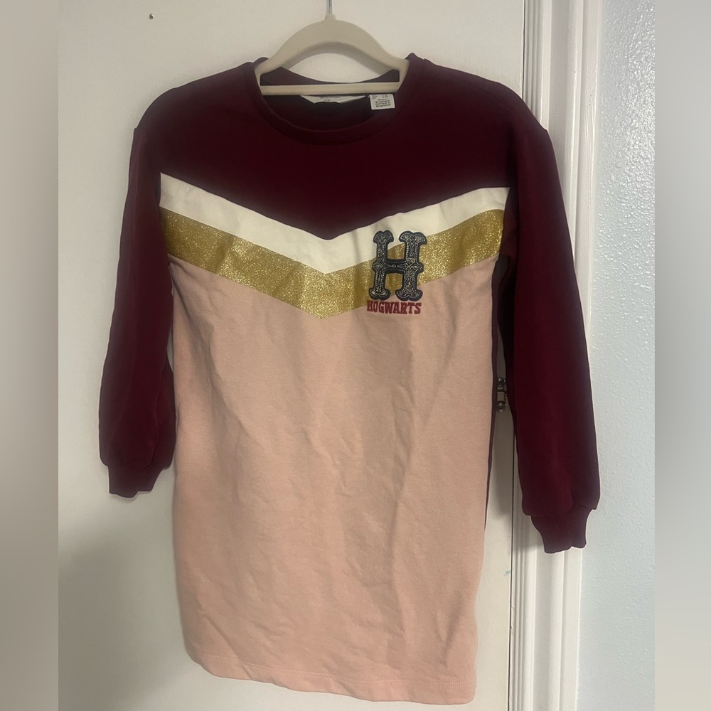 H&M Kids Long Sleeve Shirt - Burgundy, Pink, and Gold. Harry potter theme